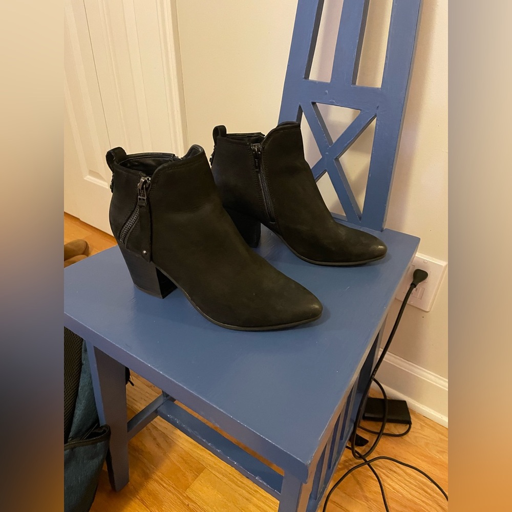 Lucky Black booties 2.5 inch heel